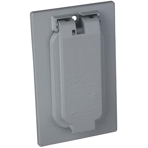 double junction box cover with one side recepticle outside|RedDot® Weatherproof boxes and covers .